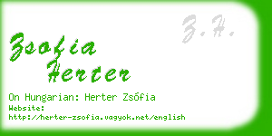 zsofia herter business card